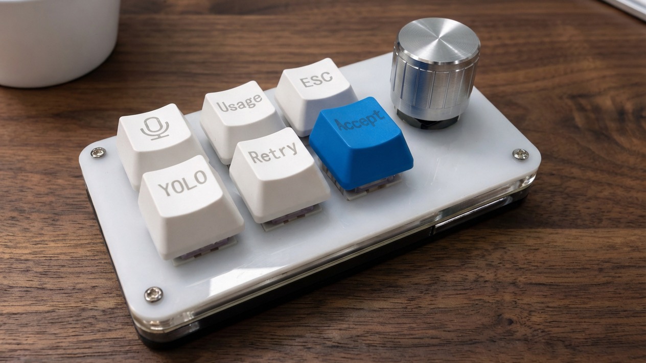 VibeKeys Pro wired AI coding keypad
