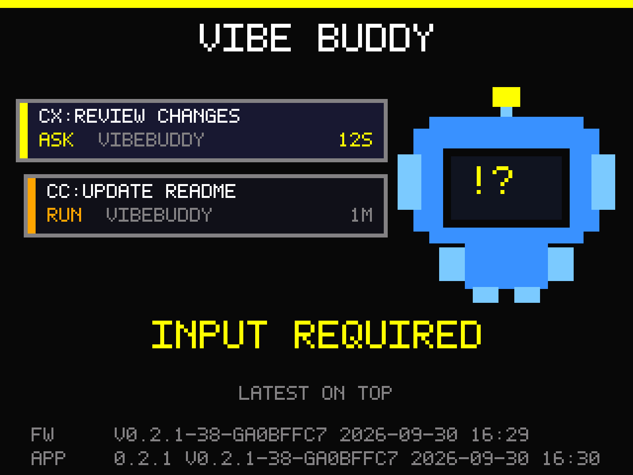 Input required: an agent waiting for a review