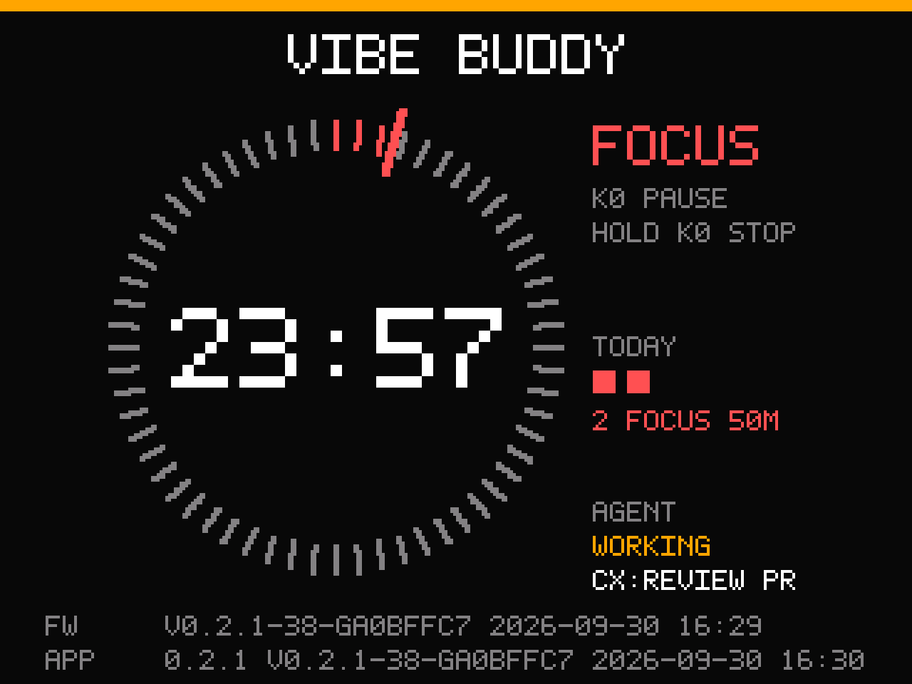 Pomodoro focus timer running