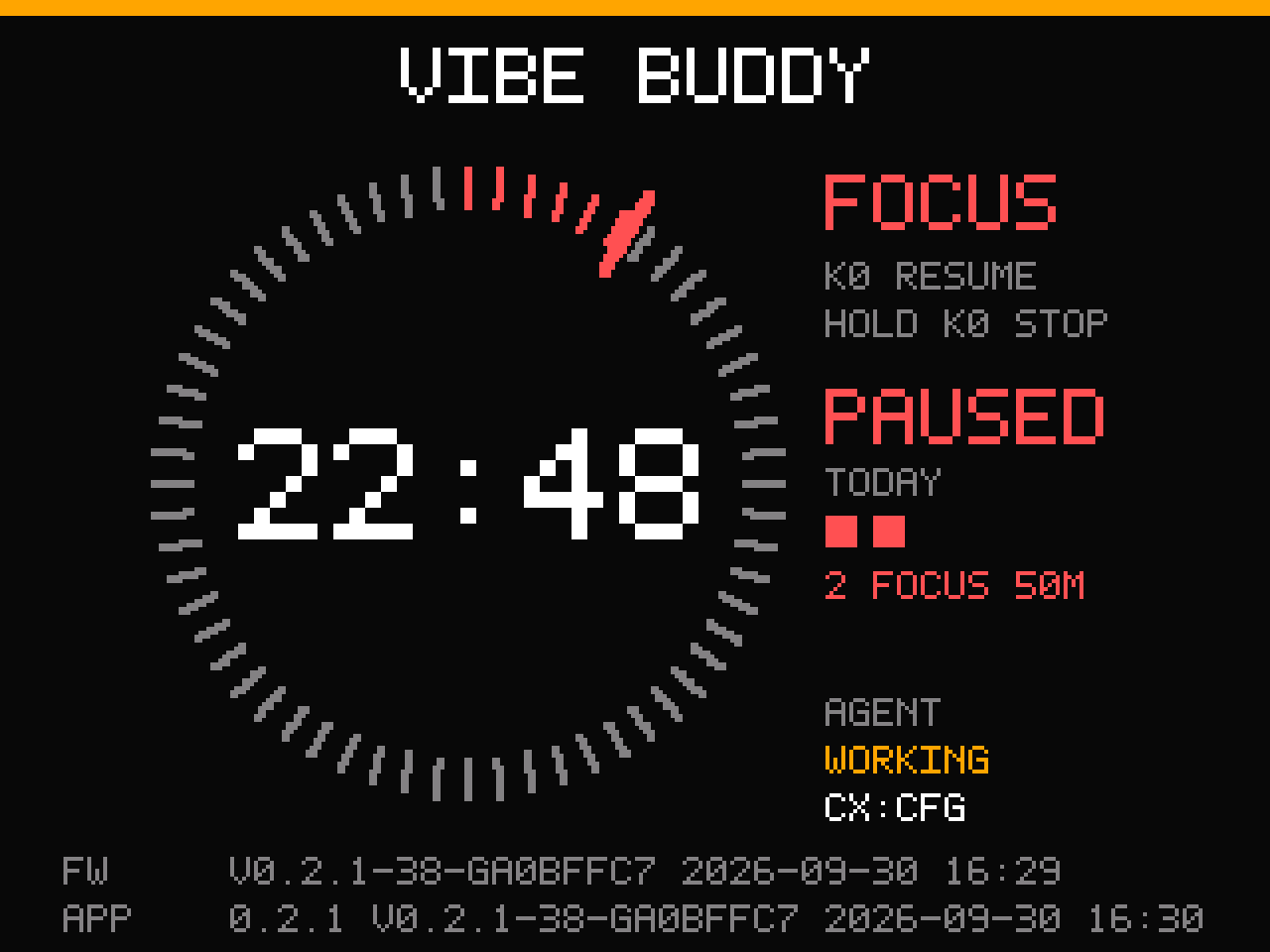 Pomodoro: the focus timer paused with K0