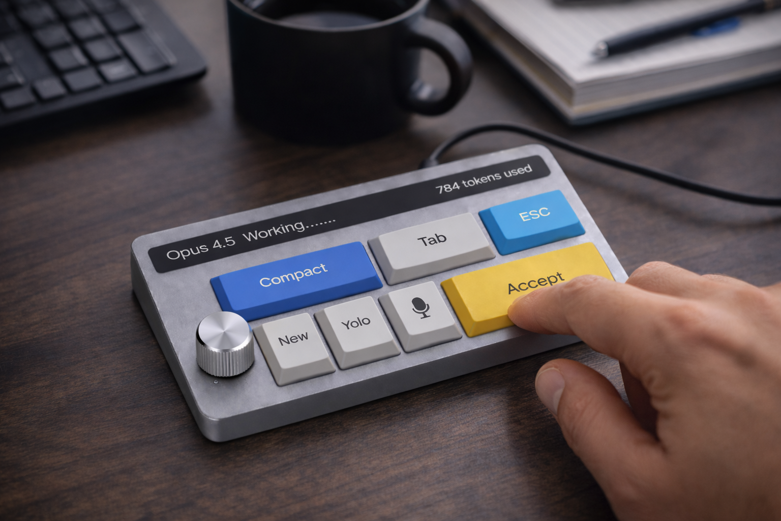 Ergonomic hand positioning on VibeKeys arc layout
